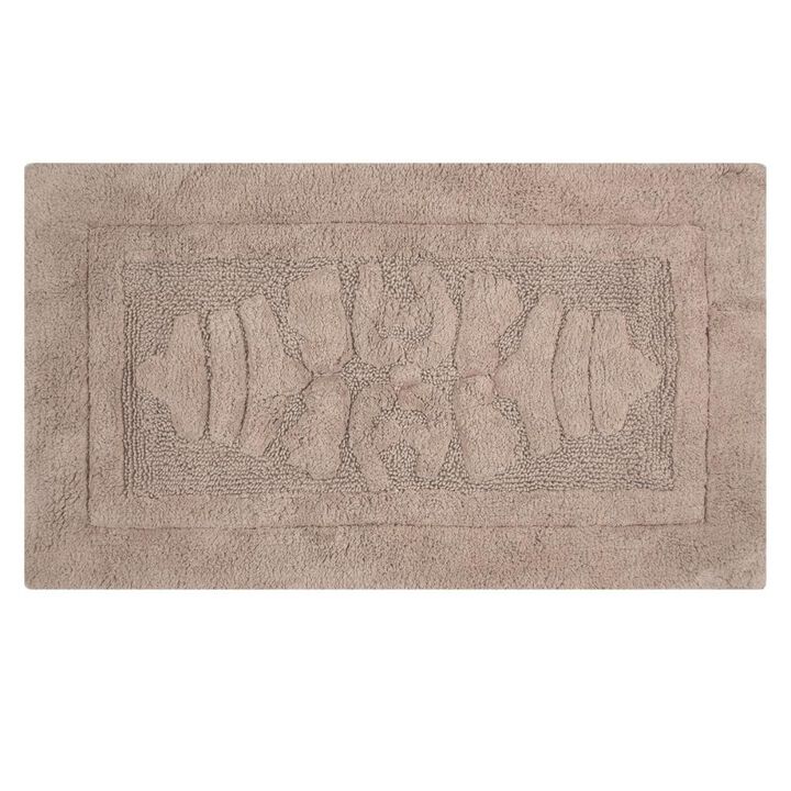 Knightsbridge Cipher 220 GSF Non Skid Back Bath Rug 24 x 40 - White