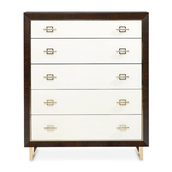 Michael Amini Belmont Place 5-Drawer Chest - Espresso