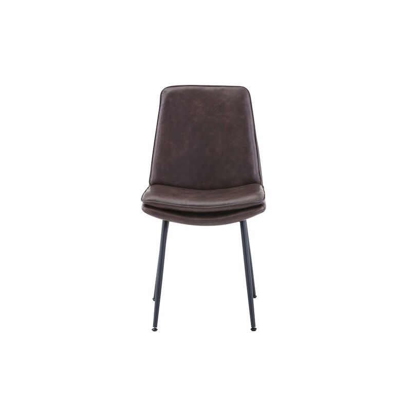 Jofran Draper Mid-Century Modern Upholstered Faux Leather Dining Chair (Set of 4)