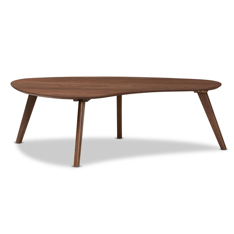 Baxton Studio Scarlette Mid Century Modern Walnut Finished Coffee Table