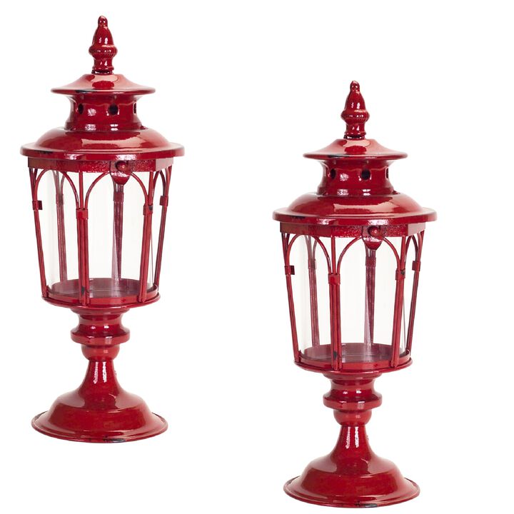 Set of 2 Decorative Lanterns for Indoor and Outdoor Décor