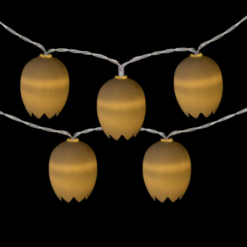 10-Count Cracked Easter Egg LED String Lights  4.5ft  Clear Wire