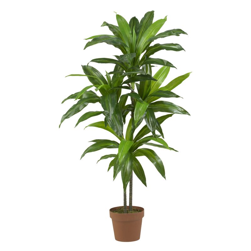 Hivvago 48 Inches Dracaena Silk Plant (Real Touch)