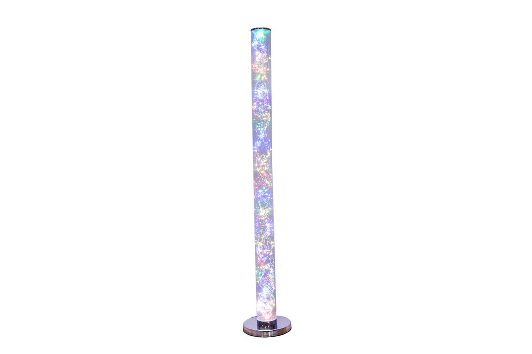 49-Inch Exposed Multi-Colored Rope LED Namiri Column Floor Lamp with Wireless Remote Control