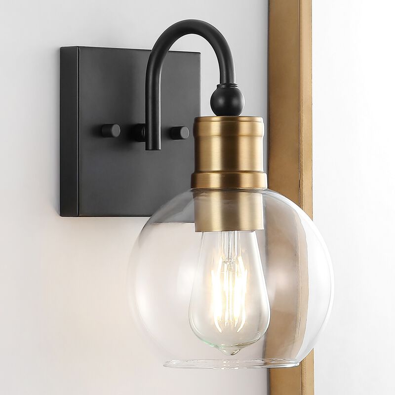 Marais Iron/Glass Rustic Vintage LED Vanity Light