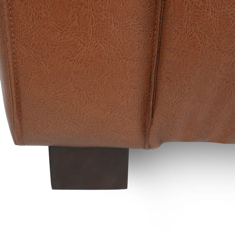 Merax Mid Century PU Leather Sofa Couch