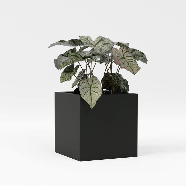 Greenline Fiberglass Jack Medium Indoor/Outdoor Square Cube Planter - 16 in x 16 in x 16 in