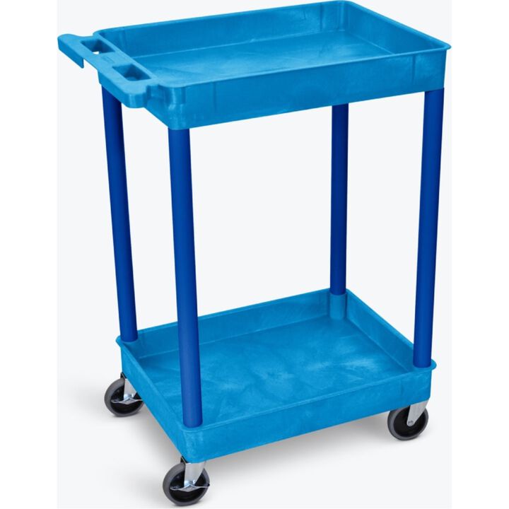 Luxor Blue 2 Shelf Tub Cart