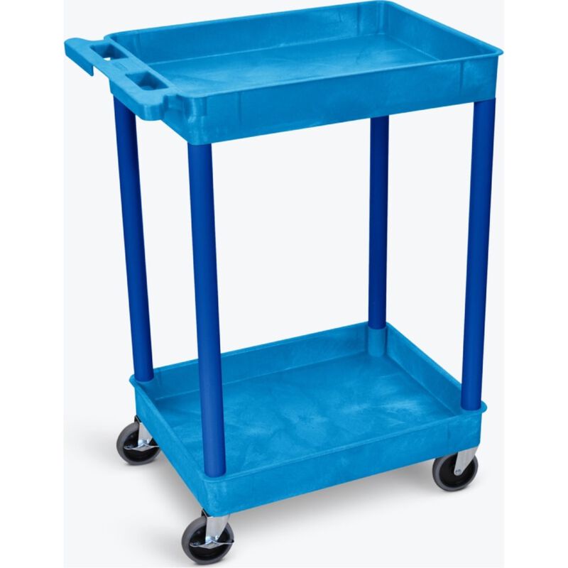 Luxor Blue 2 Shelf Tub Cart