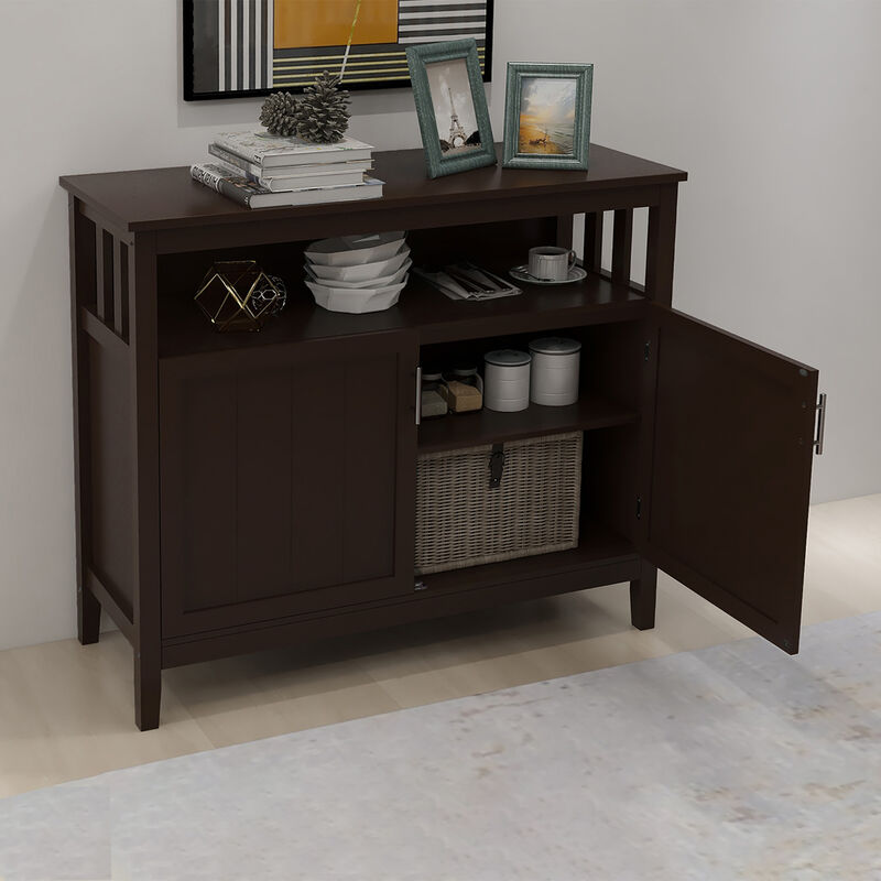 Wood 39.96 in. Sideboard with 2-Door and 1-Shelf