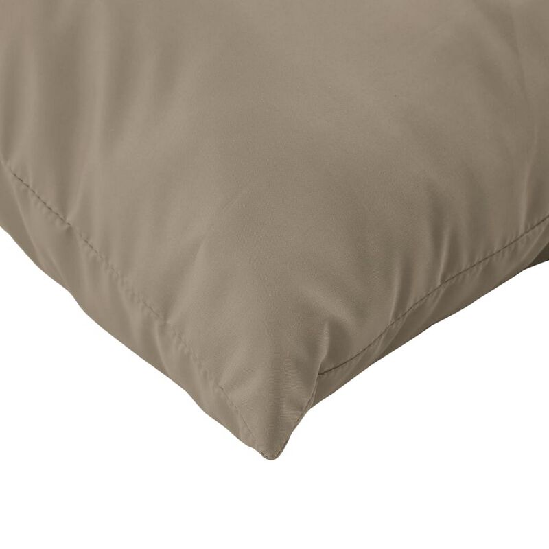 Paom 3pc Outdoor Pallet Cushions, Hollow Fiber, Taupe Oxford Fabric - Benzara