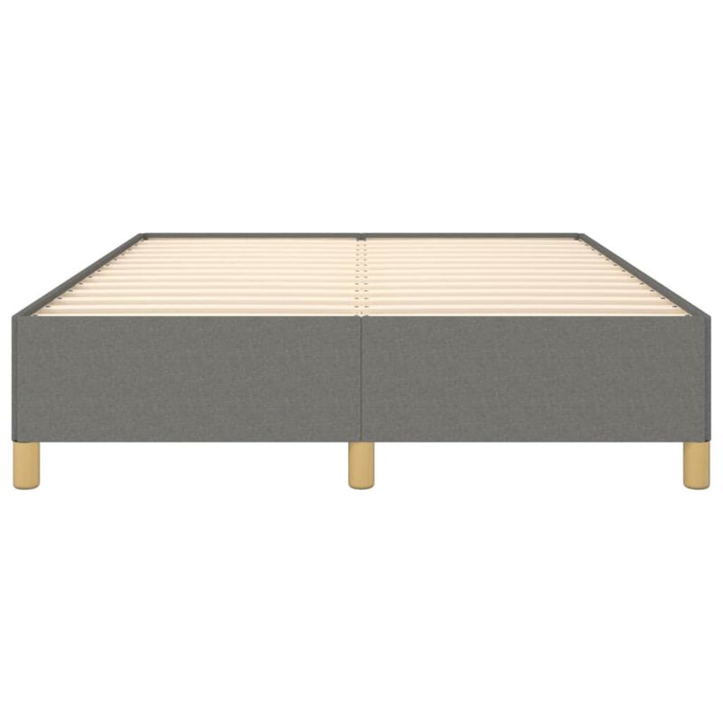 vidaXL Bed Frame Dark Gray 59.8"x79.9" Queen Fabric
