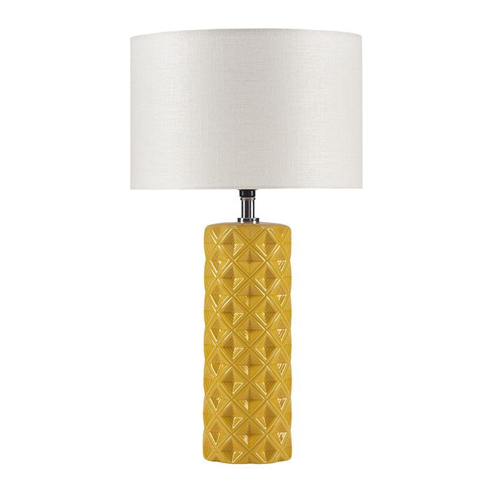 Gracie Mills Clarke Modern Geometry Ceramic Table Lamp