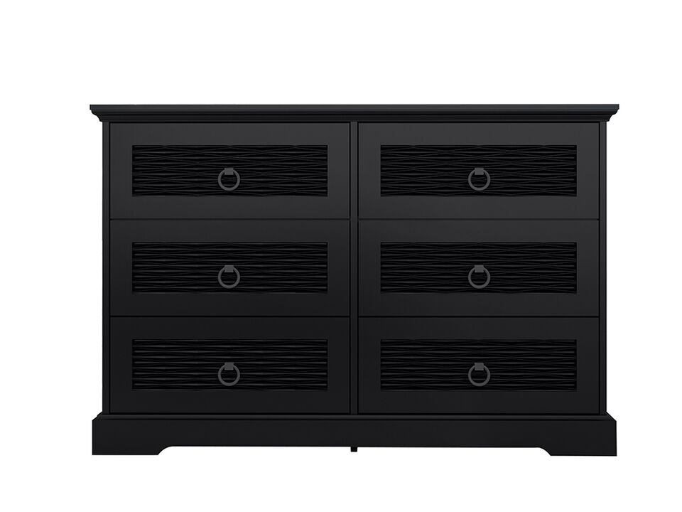 Wood Dresser with 5 Drawers, Modern Dresser Chest of Drawers with Black Handles for Clothes, Tall Dressers Chests of Drawers for Bedroom Living Room Hallway White