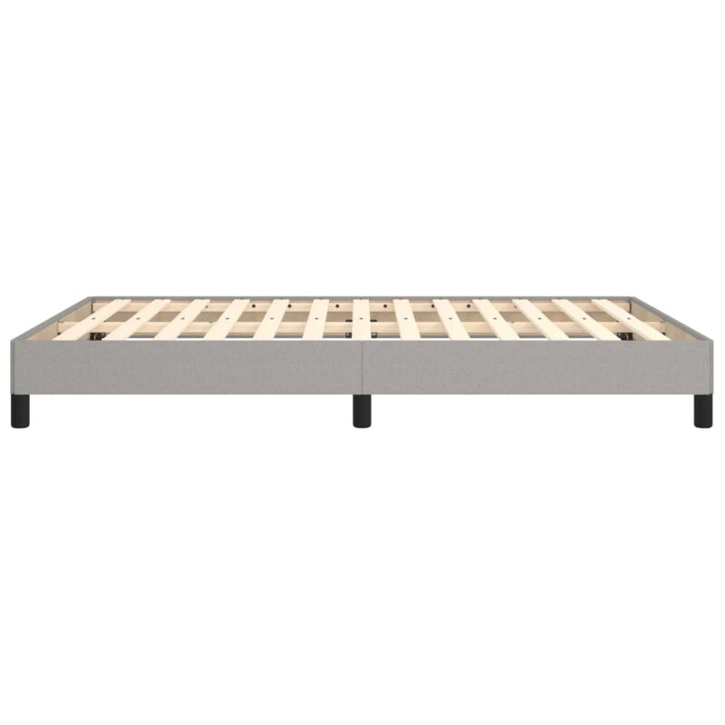 vidaXL Bed Frame Light Gray 59.8"x79.9" Queen Fabric