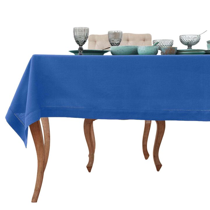 Solino Home 100% Pure Linen Tablecloth | Classic Hemstitch