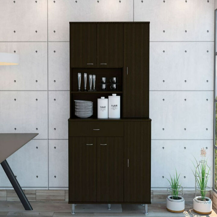 Kitchen Pantry Piacenza, Kitchen, Black