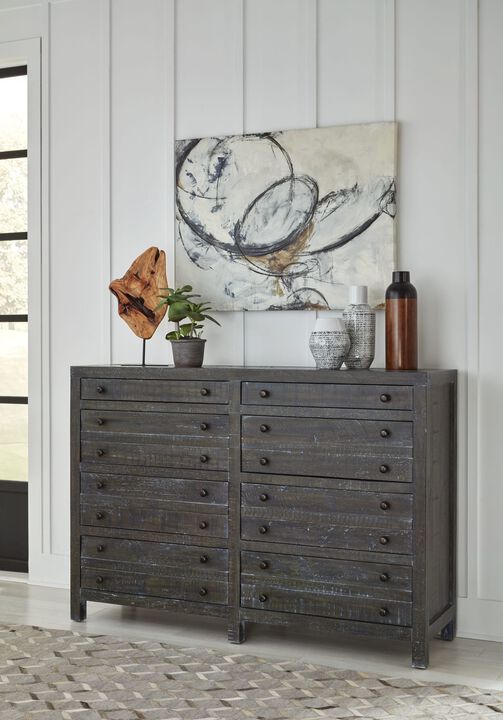 Townsend Solid Wood Eight Drawer Dresser