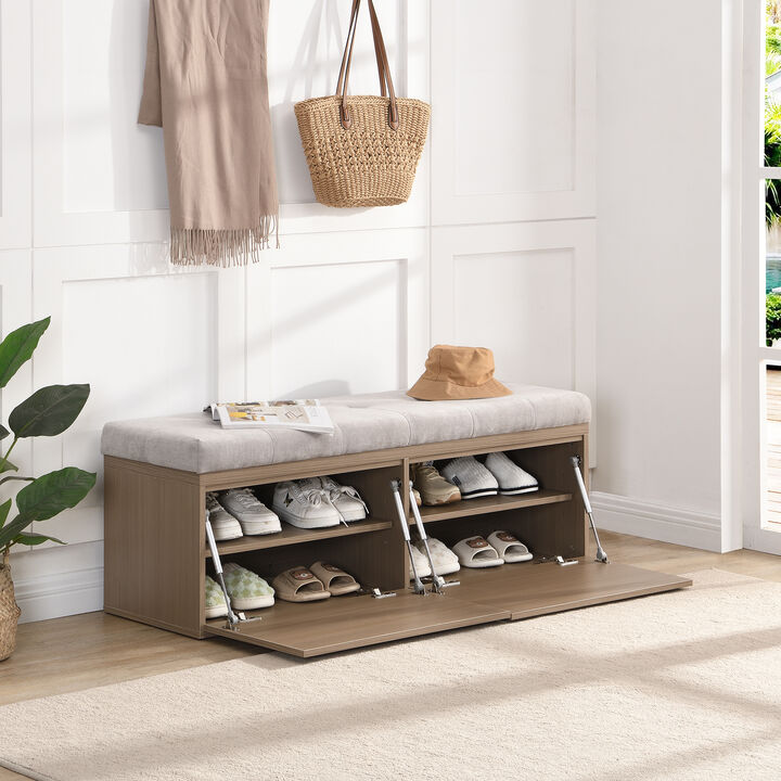Merax Shoe Storage Bench Entryway Shoe Cabinet