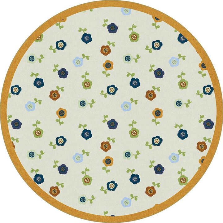 Joy Carpets Kid Essentials Awesome Blossom 13'2 Round Area Rug in Color Bold