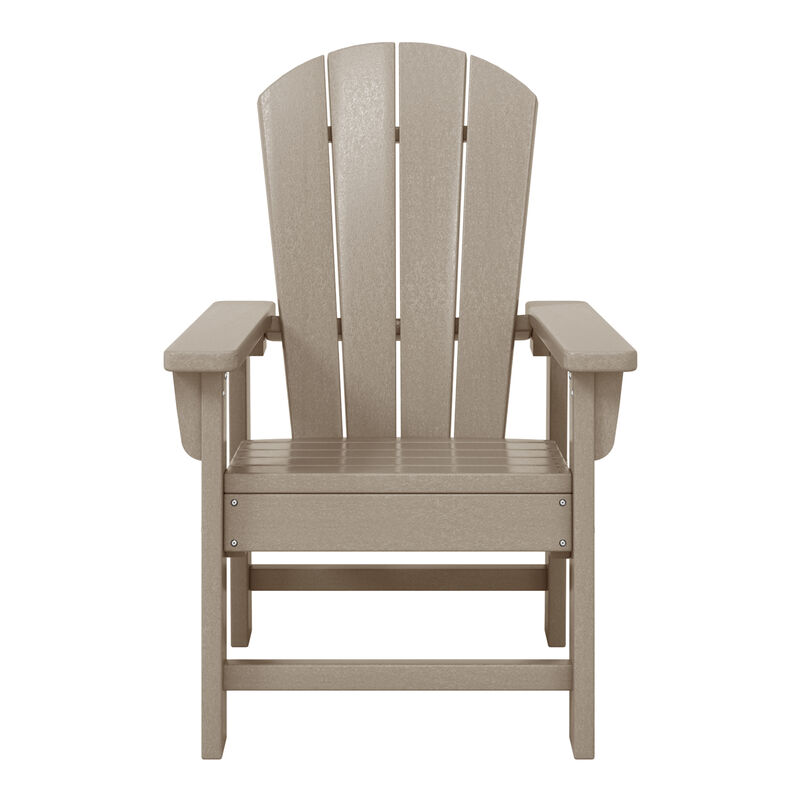 WestinTrends 2-Piece Kids Outdoor HDPE Adirondack Chair With Square Side Table Set