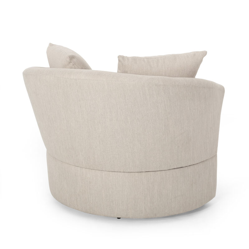 Modern Swivel Accent Chair with Pillows