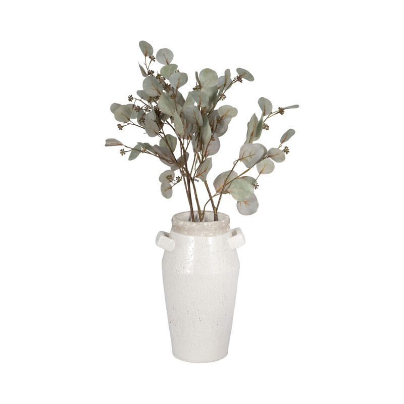 14" Ceramic Square Handle Vase