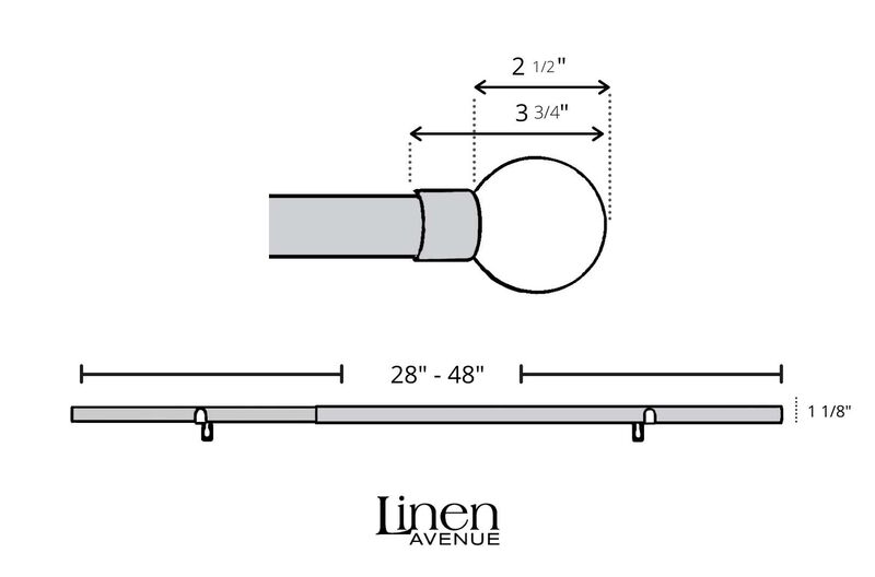 Linen Avenue Clear Acrylic Double Window Curtain Rod Set