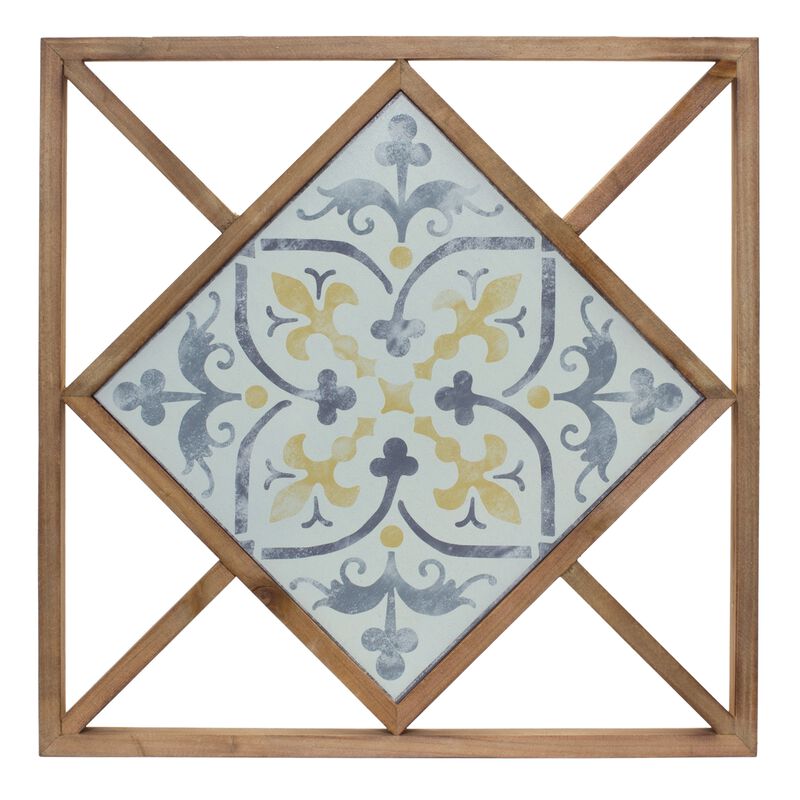 Wall Tile Set of 2 – MDF and Metal Wall Art for Modern, Industrial, and Rustic Home Styles