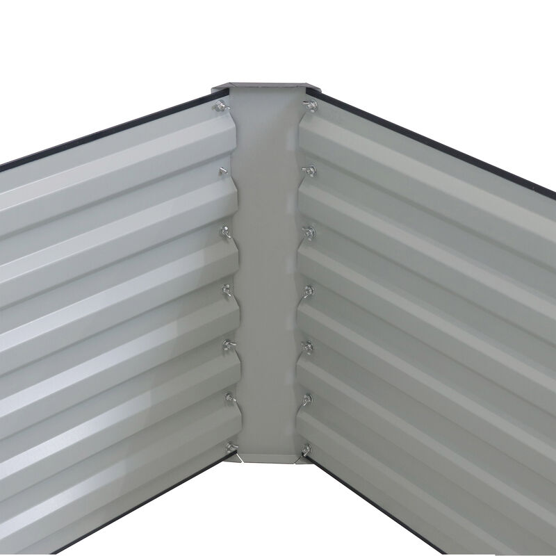 Sunnydaze Galvalume Steel Rectangle Raised Garden Bed - 71 in