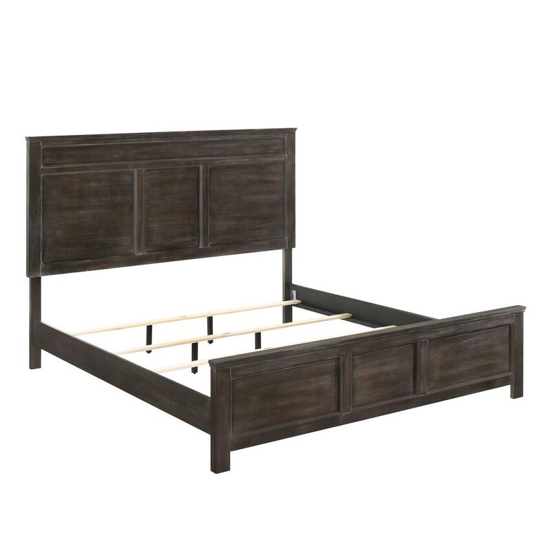 New Classic Furniture Furniture Andover Traditional King Wood Bed in Nutmeg