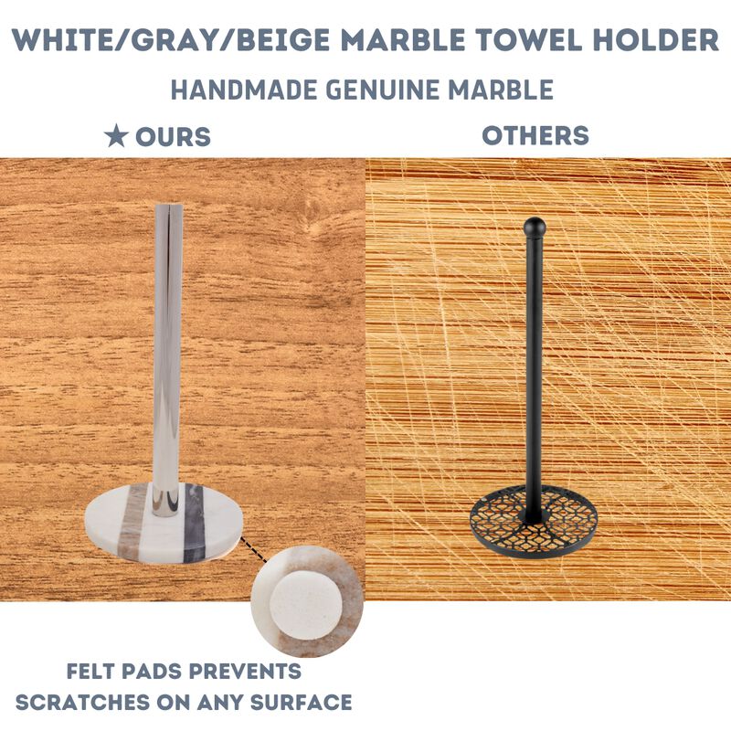Premium Kitchen Countertop Marble Paper Towel Holder