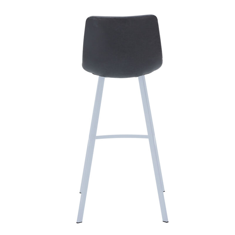 Elland - Bar stool -Light Grey- White Base