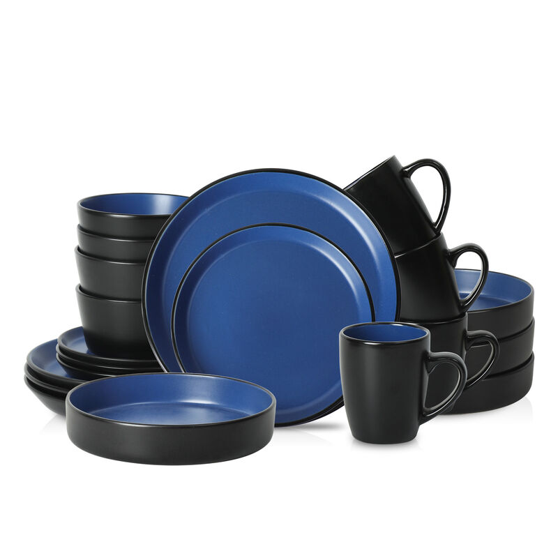 Stone Lain Albie Stoneware 20 Piece Dinnerware Set with Pasta Bowls