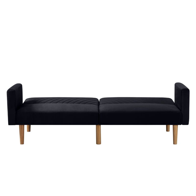 77.2 in. Velvet Twin Size Sofa Bed