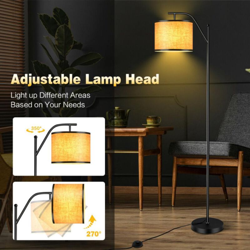 Hivvago Standing Floor Lamp with Adjustable Head for Living Room and Bedroom