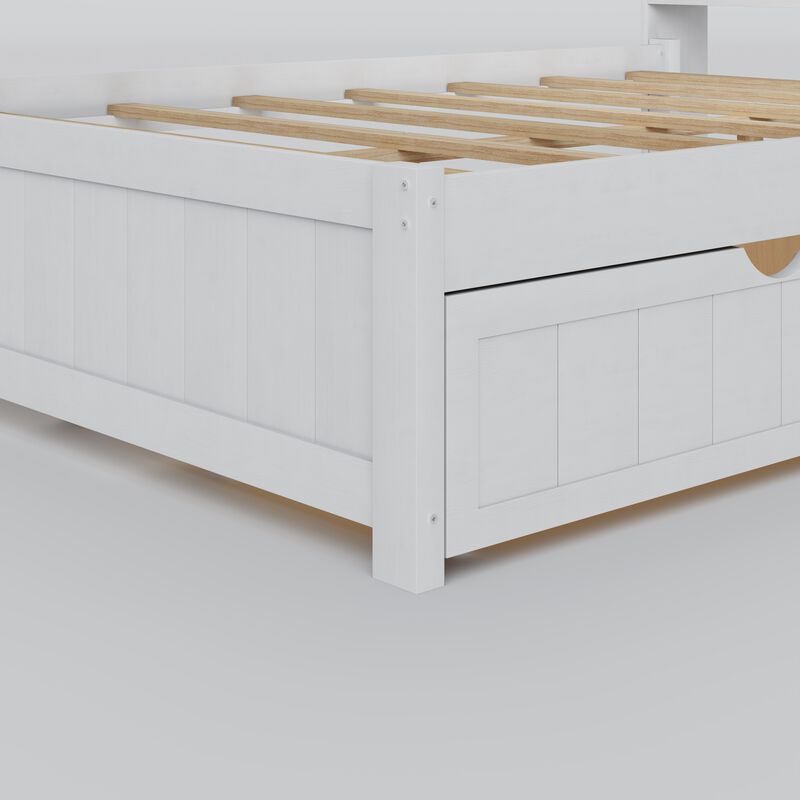Merax Platform Bed with Built-in Downlight and 2 Drawers