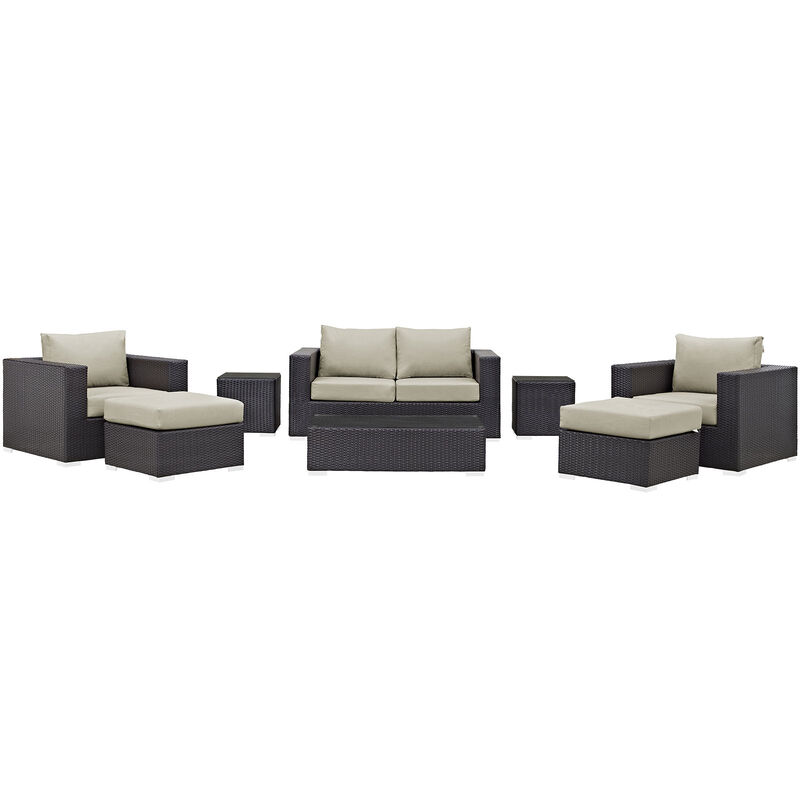 Modway - Convene 8 Piece Outdoor Patio Sofa Set