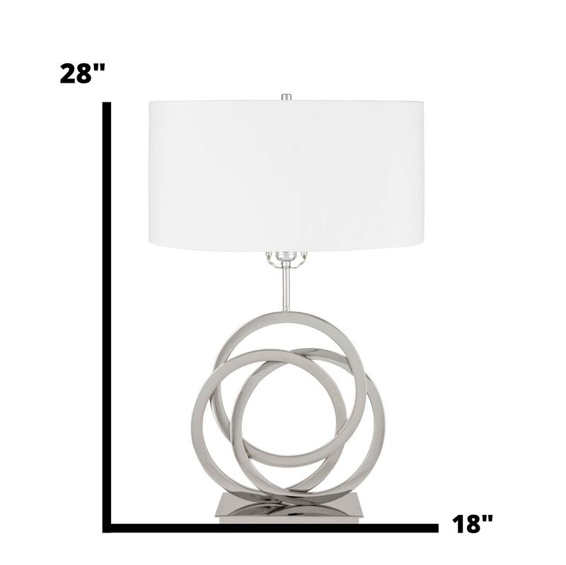 Circles Table Lamp Chrome Metal LED Light