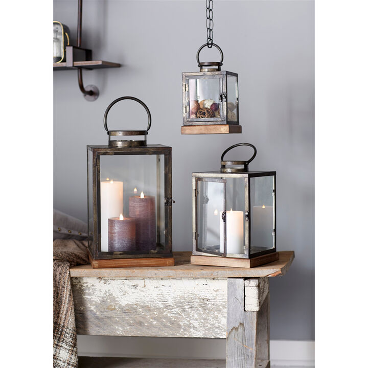 Set of 3 Decorative Lanterns for Home and Outdoor Lighting