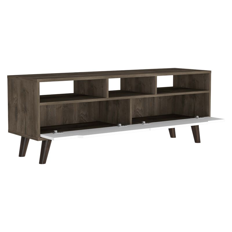 Tv Stand 2.0 For Tv´S Up 52" Bull, Living Room, Dark Brown / White