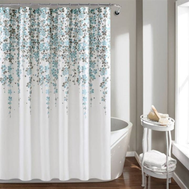 Botanical Floral Flowers Shower Curtain – Beautiful Flower Print, Soft & Quick-Dry Material