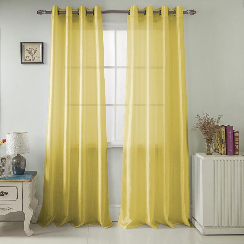 RT Designers Collection Nancy Faux Silk Grommet Curtain Panel