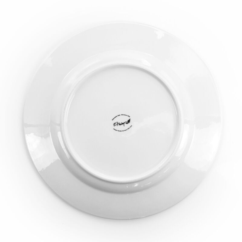 Elama Charlotte 20 Piece Porcelain Dinnerware Set in White