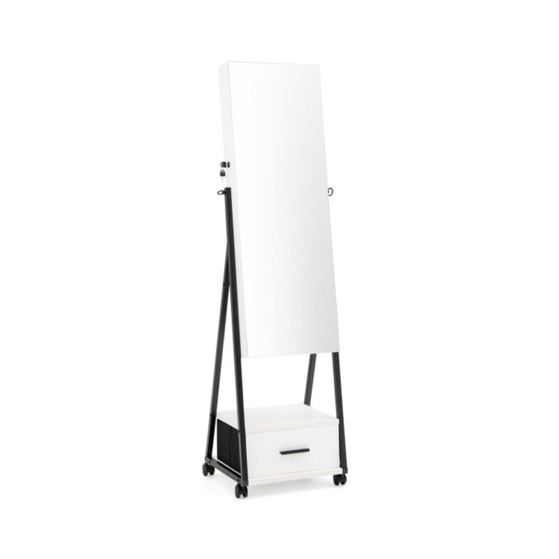 Hivvago Jewelry Cabinet with Full-Length Mirror