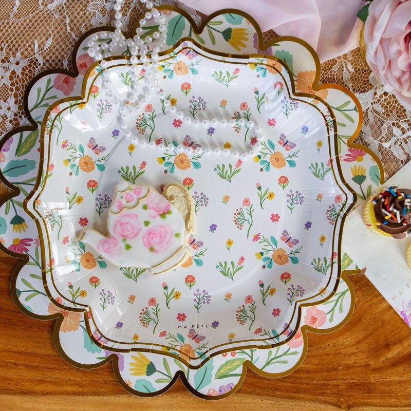Ma Fete Tea Party Paper Dinner Plates, 10.5" (8)