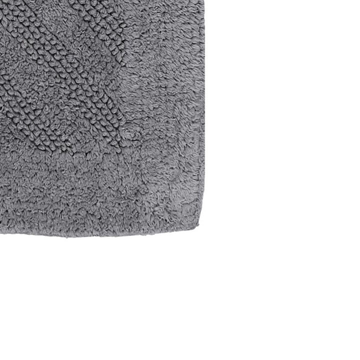 Knightsbridge Shooting Star 220 GSF Reversible Bath Rug 21 x 34 - Silver