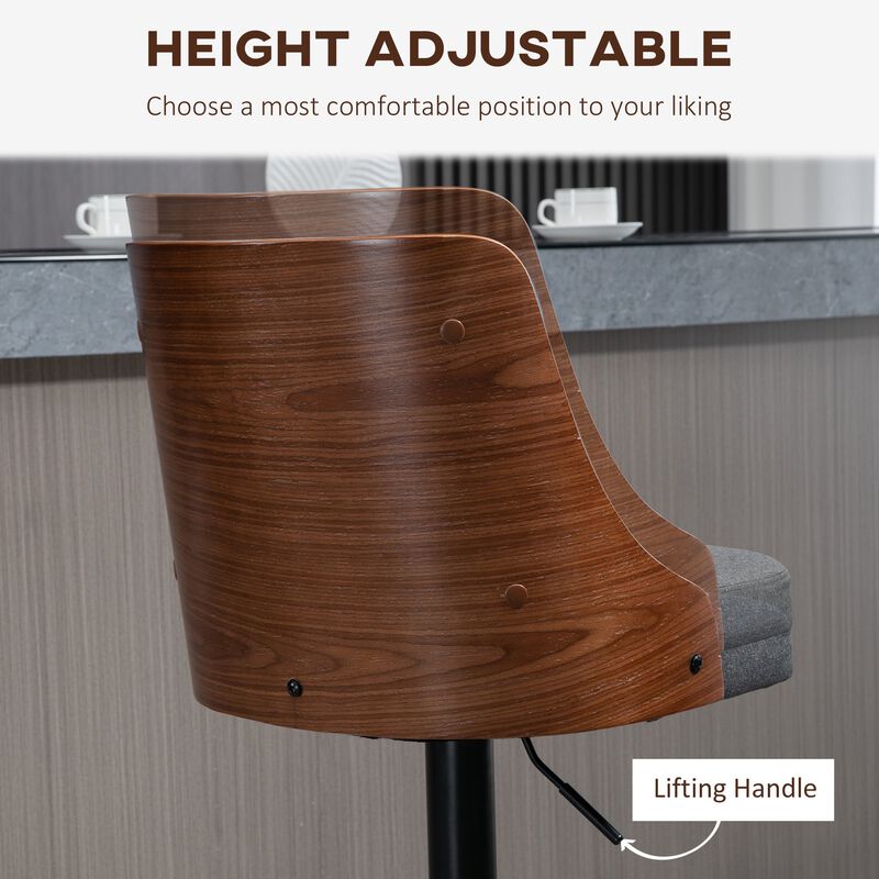 Dark Gray Bar Chairs: Counter Height Adjustable Stools Set