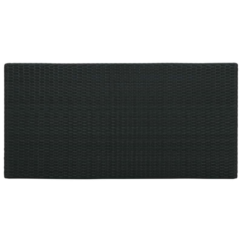 vidaXL 5 Piece Garden Bar Set with Cushions Poly Rattan Black