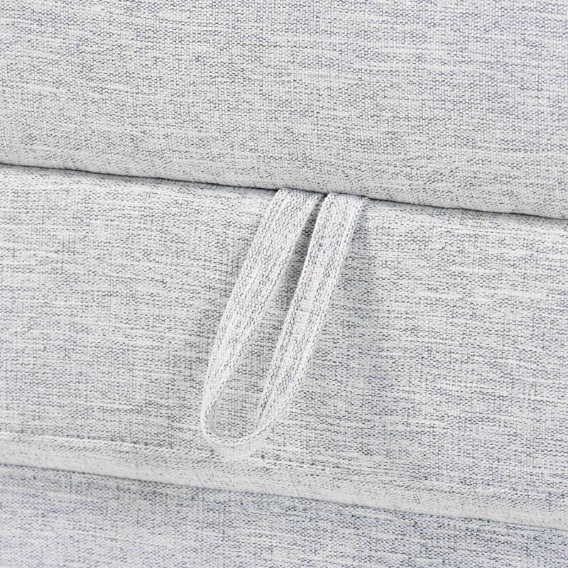 Baxton Studio Sabriel Modern Light Grey Fabric Convertible Sleeper Ottoman
